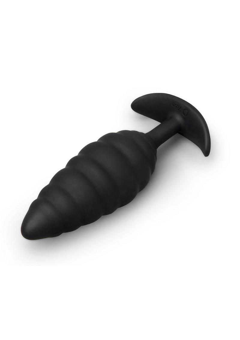 B-Vibe Twist Texture Silicone Plug - Black
