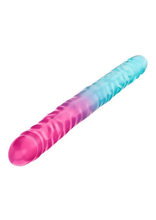 B Yours Candy Papi Double Dildo - Multicolor - 17.75in
