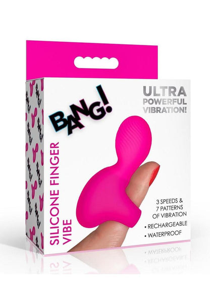 Bang! Silicone Rechargeable Finger Vibe - Pink