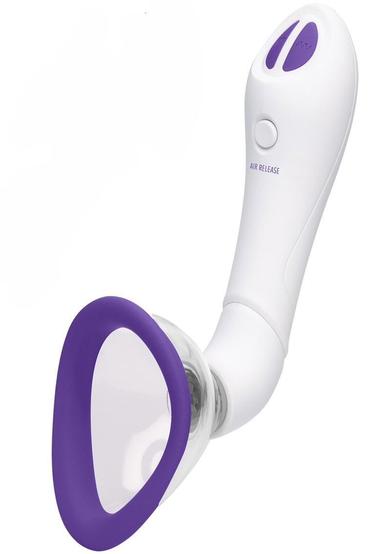 Bloom Intimate Body Pump Vibrating Rechargeable Silicone 4-in-1 Set - Blue