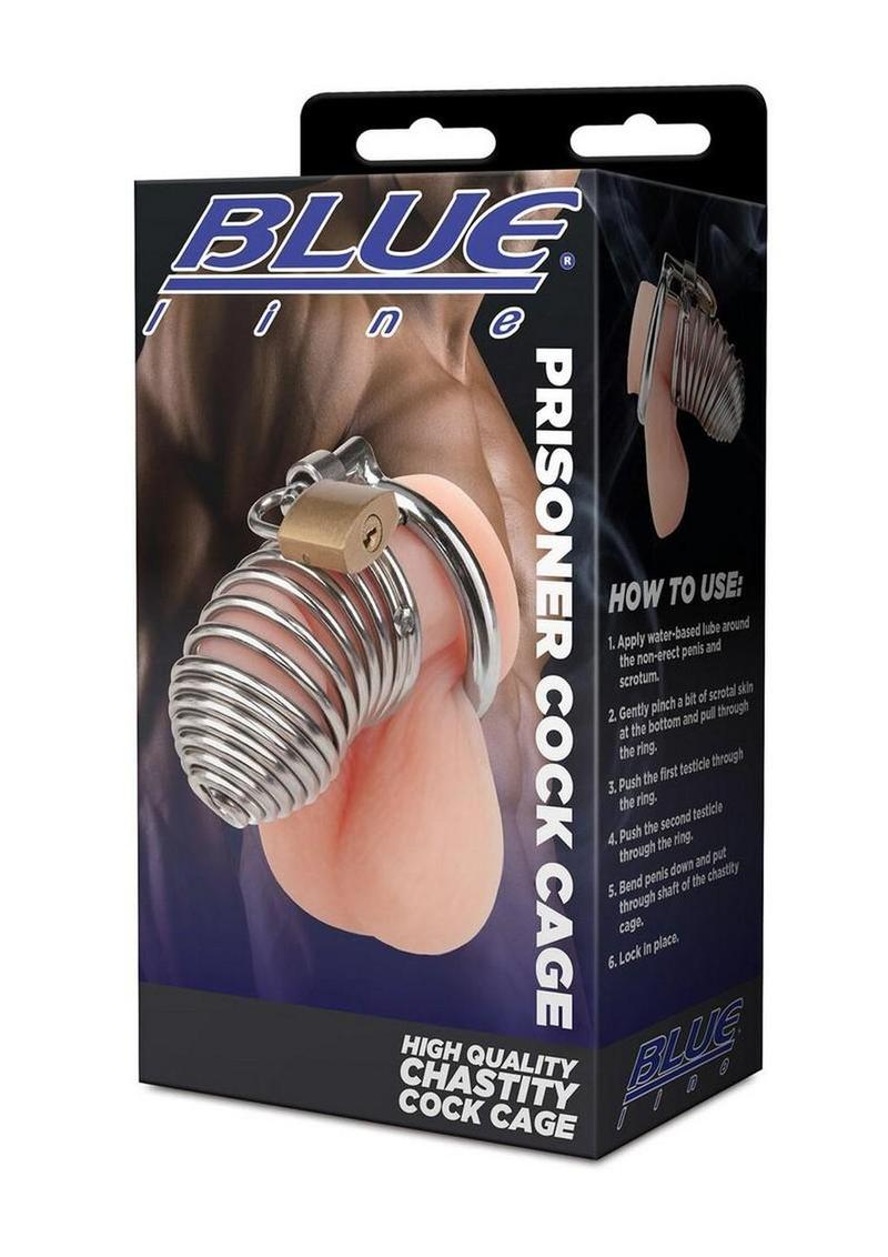 Blueline Prisoner Cock Cage - Iron - Metal