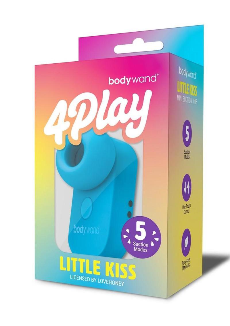 Bodywand 4play Little Kiss Rechargeable Clitoral Stimulator - Blue