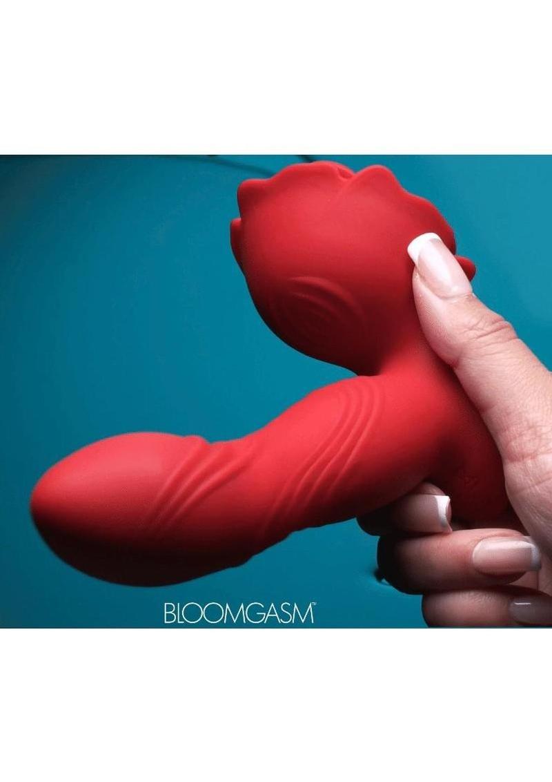 Bloomgasm Rose Thrust Rechargeable Silicone Vibrator
