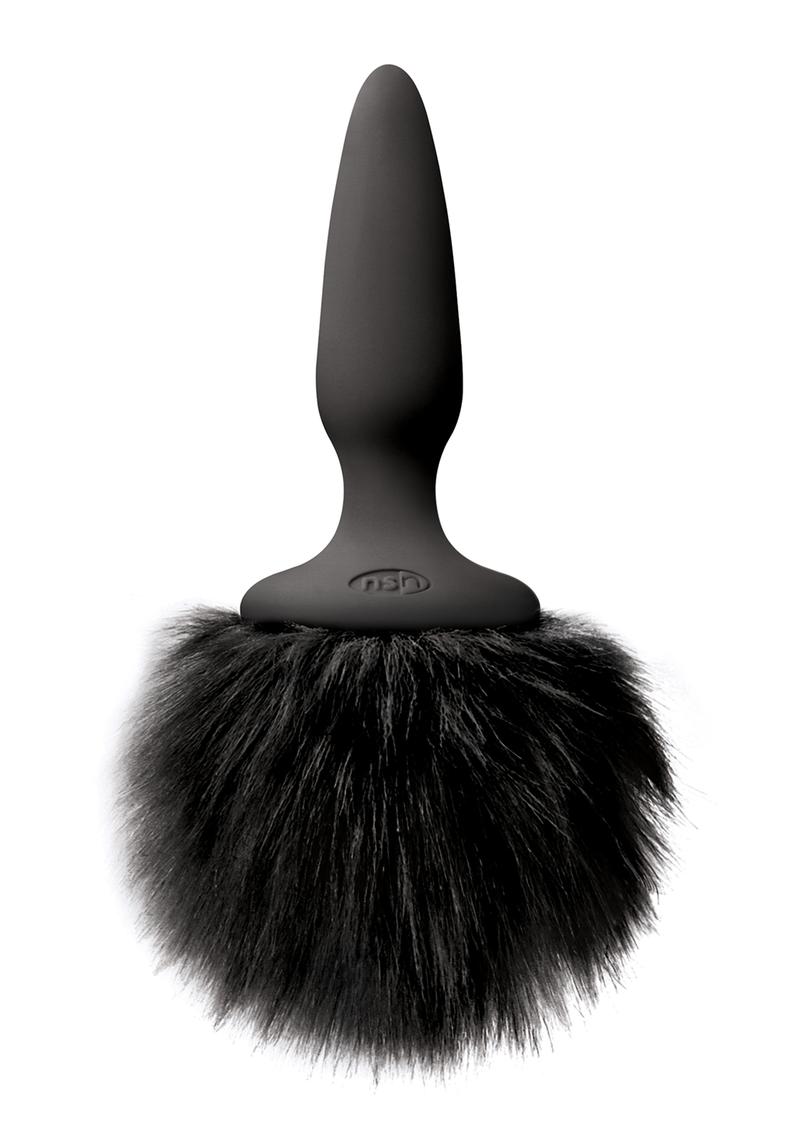 Bunny Tails Mini Silicone Butt Plug - Pink Fur