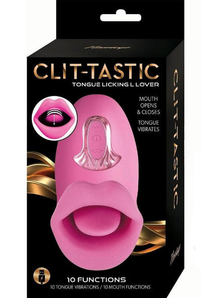 Clit-Tastic Tongue Licking Lover Rechargeable Silicone Stimulator - Pink