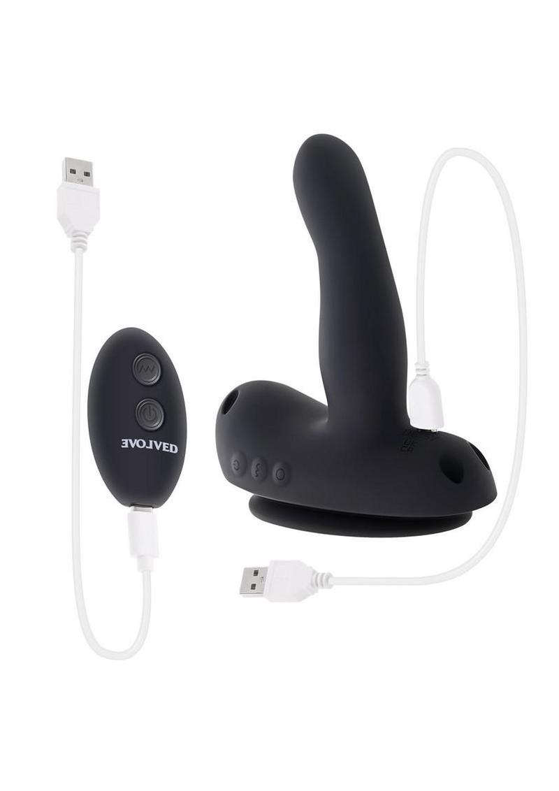 Come Closer Rechargeable Silicone Strap-On Vibrator with Remote