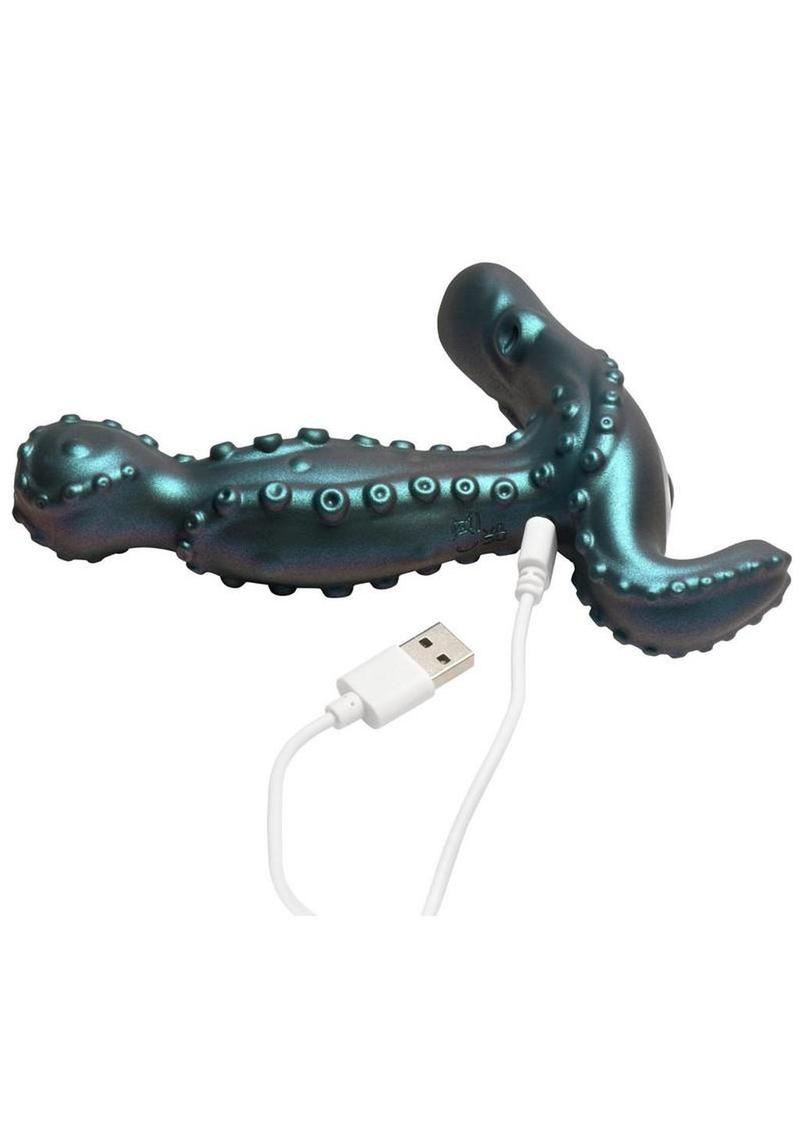 Creature Cocks Octoprobe Gyrating Rechargeable Silicone Prostate Vibrator with Remote Control