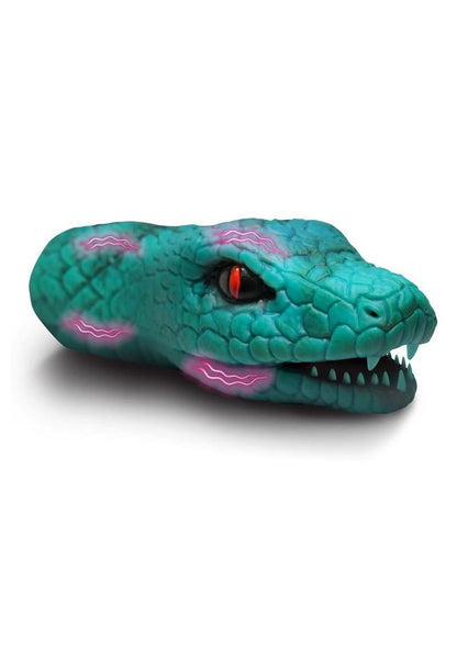 Creature Cocks Python Vibrating Rechargeable Silicone Masturbator - Black/Green