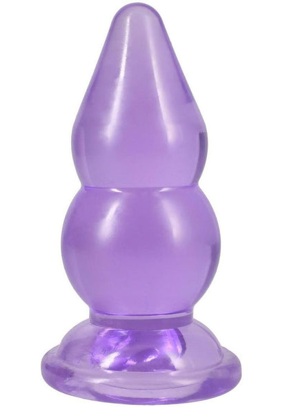 Crystal Jellies Double Pop Plug - Purple - 6in