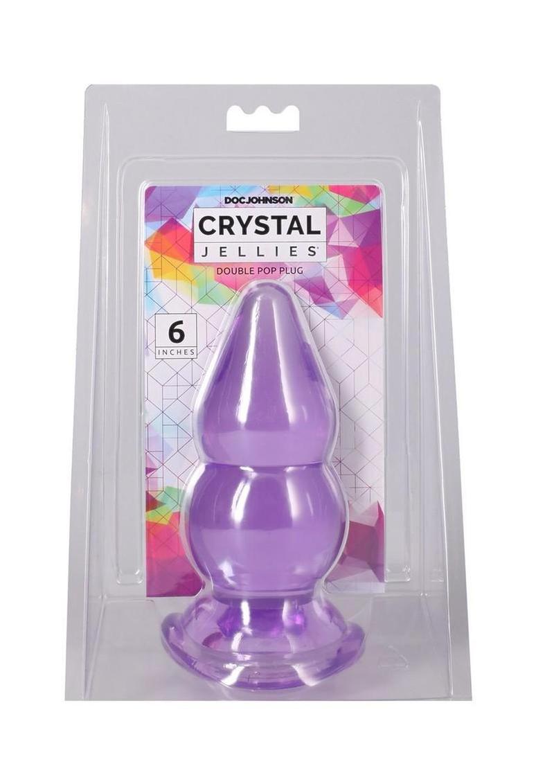 Crystal Jellies Double Pop Plug - Purple - 6in