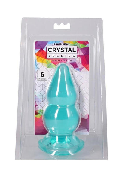 Crystal Jellies Double Pop Plug - Teal - 6in