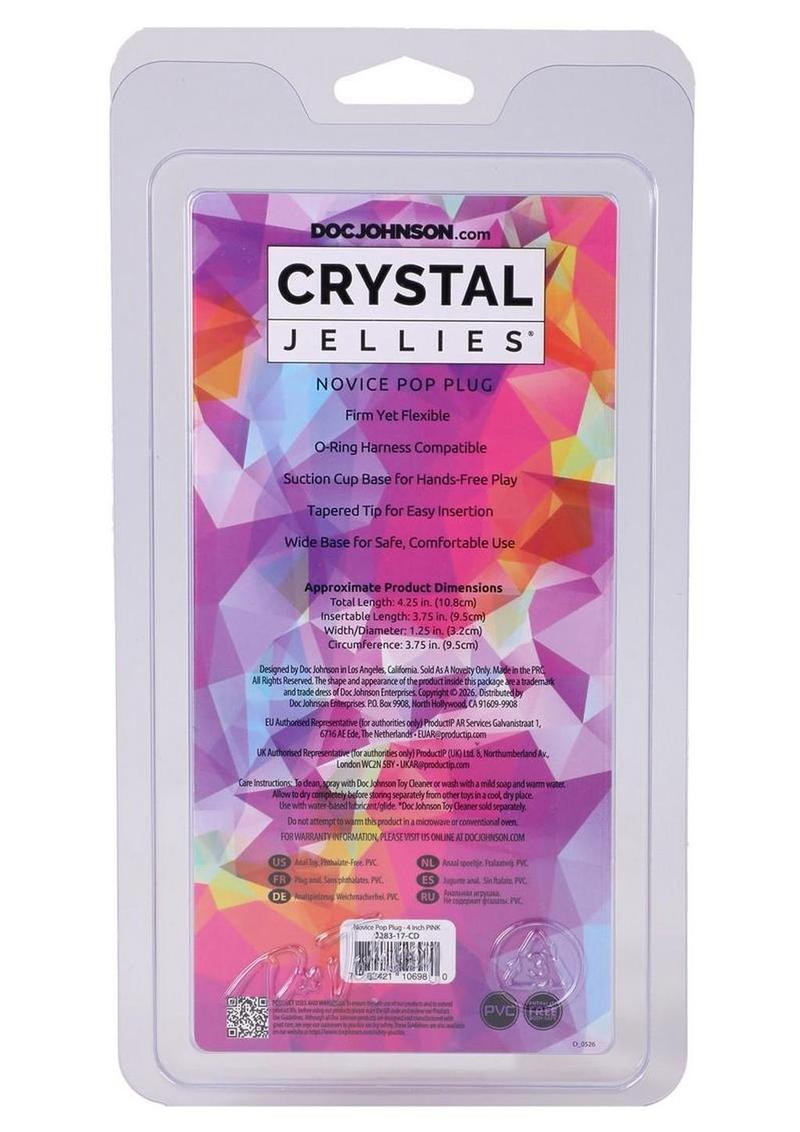 Crystal Jellies Novice 4 Inch Anal Plug with Suction Cup