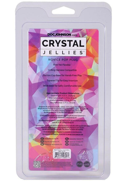 Crystal Jellies Novice 4 Inch Anal Plug with Suction Cup