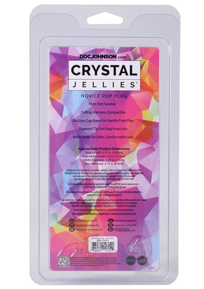 Crystal Jellies Novice 4 Inch Anal Plug with Suction Cup