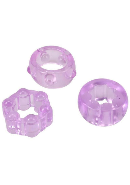 Crystal Jellies Performance Ring - Purple - 3 Piece/Set