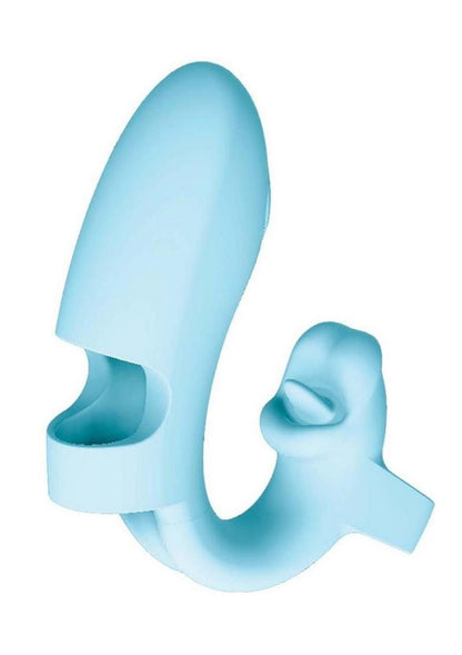 Desire Rechargeable Silicone Finger Massager - Blue