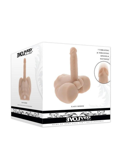 Easy Rider Thrusting Rechargeable Vibrator - Vanilla