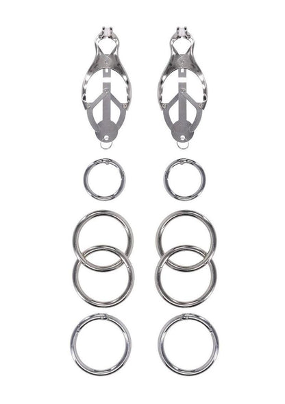 Edge Tuggable Clover Clamps - Black/Silver