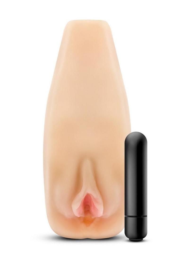 Enlust Sabrina Male Masturbator with Bullet Vibrator - Pussy - Vanilla
