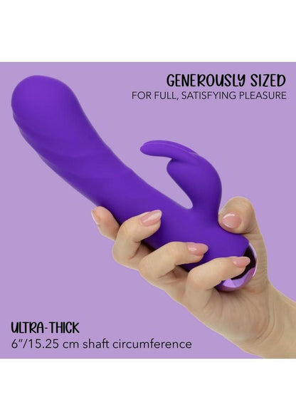 Extra Thicc chubby deep-Thrust Bunny Rechargeable Silicone Rabbit Vibrator