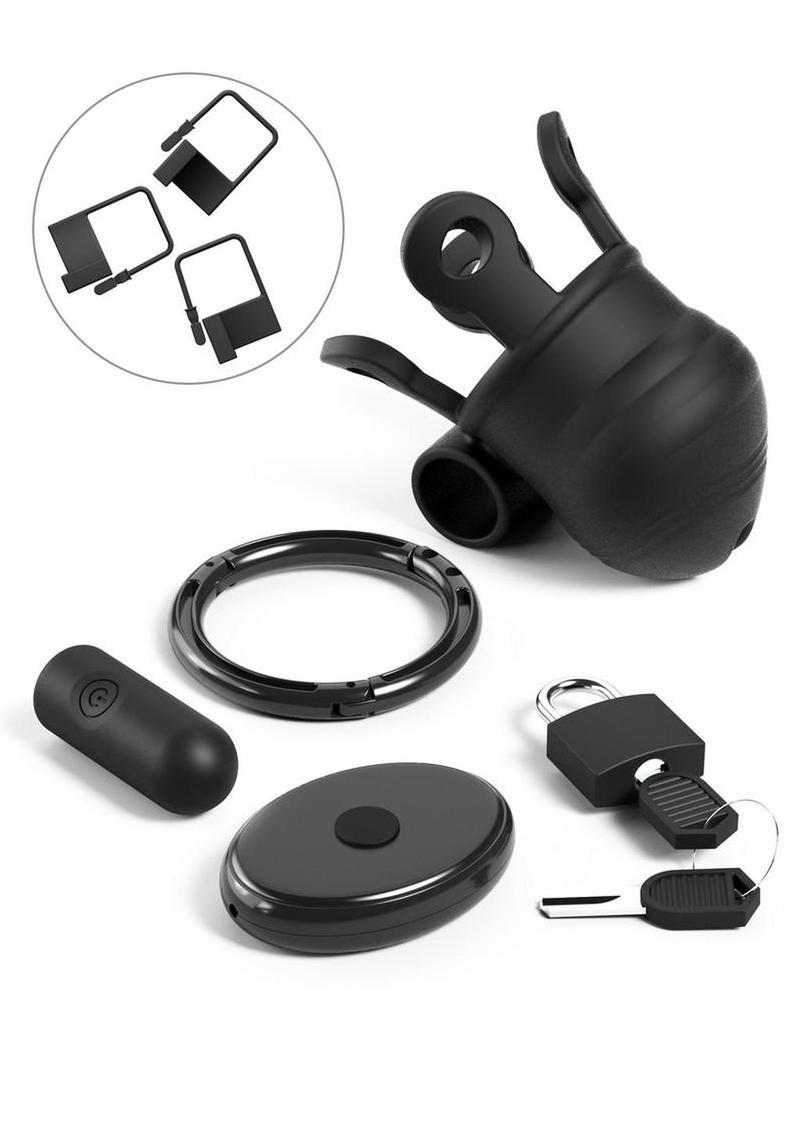 Fantasy C-Ringz ControlCore Trainer Remote Control Vibrating Silicone Chastity Cage