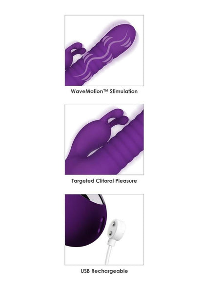 Fantasy For Her Fantasy Wave WaveMotion Rechargeable Silicone Rabbit Vibrator