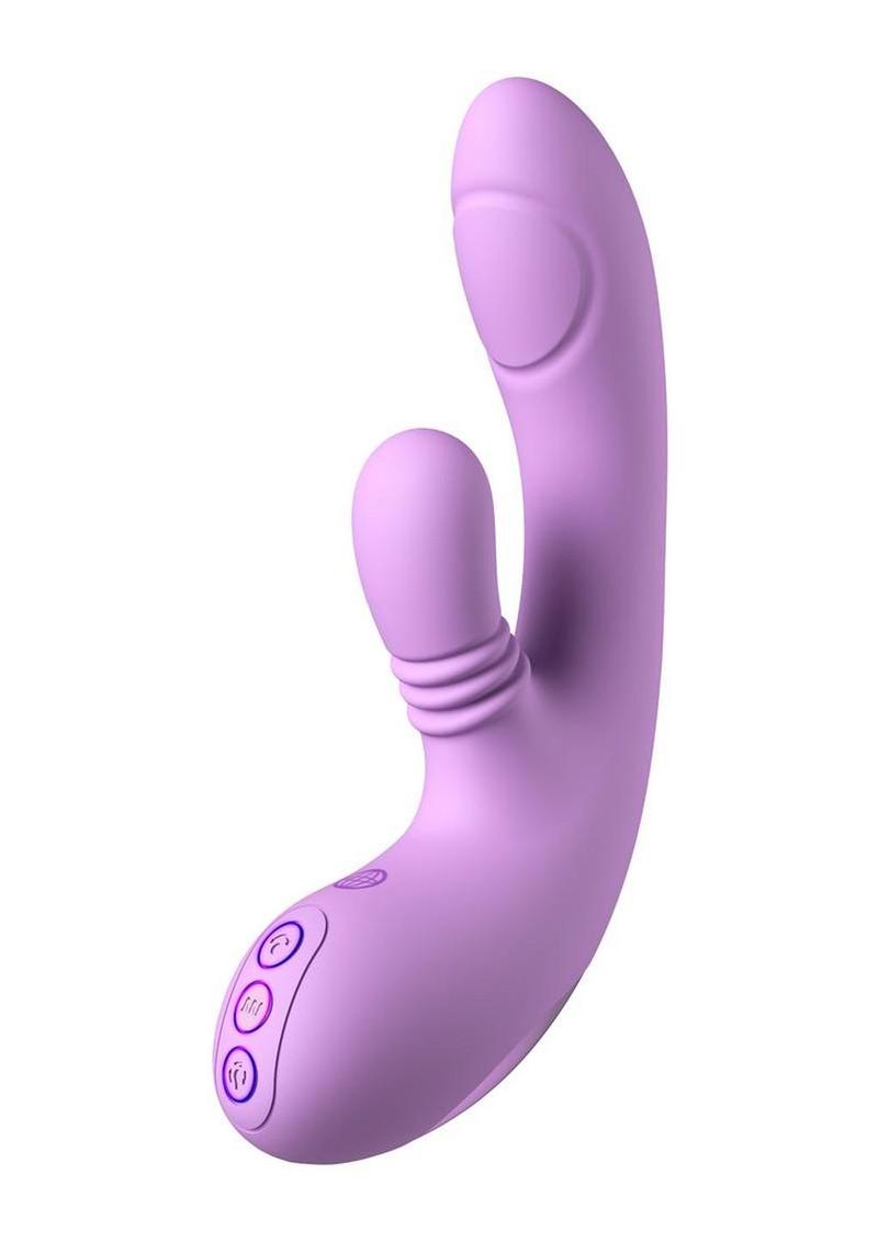 Fantasy For Her Intimotion Flutter Pro Rechargeable Silicone Rabbit Vibrator with Clitoral Stimulator - Purple