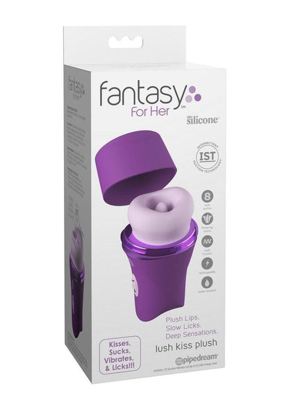 Fantasy For Her Lush Kiss Plush Rechargeable Silicone Clitoral Stimulator - Purple