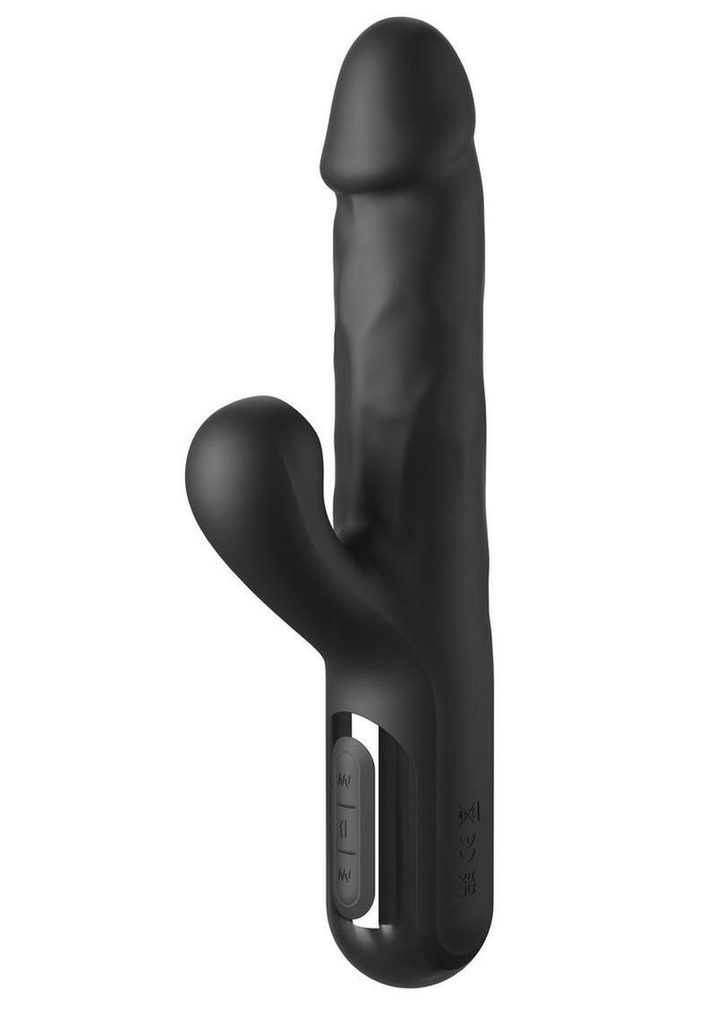 Fetish Fantasy Series Sonix Rechargeable Silicone Thruster Rabbit Vibrator - Black