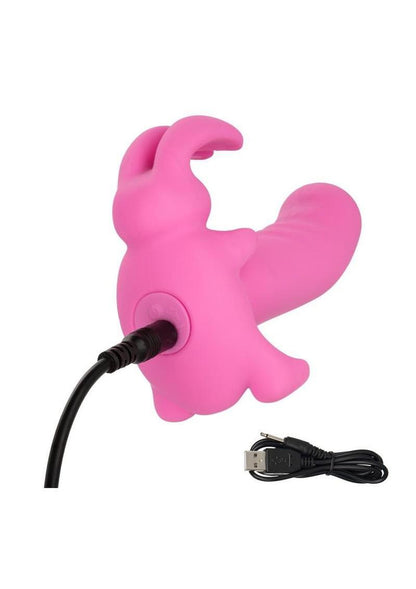 First Time Rechargeable Vibrating Bunny Dreams Rechargeable Silicone Vibrator with Clitoral Stimulator
