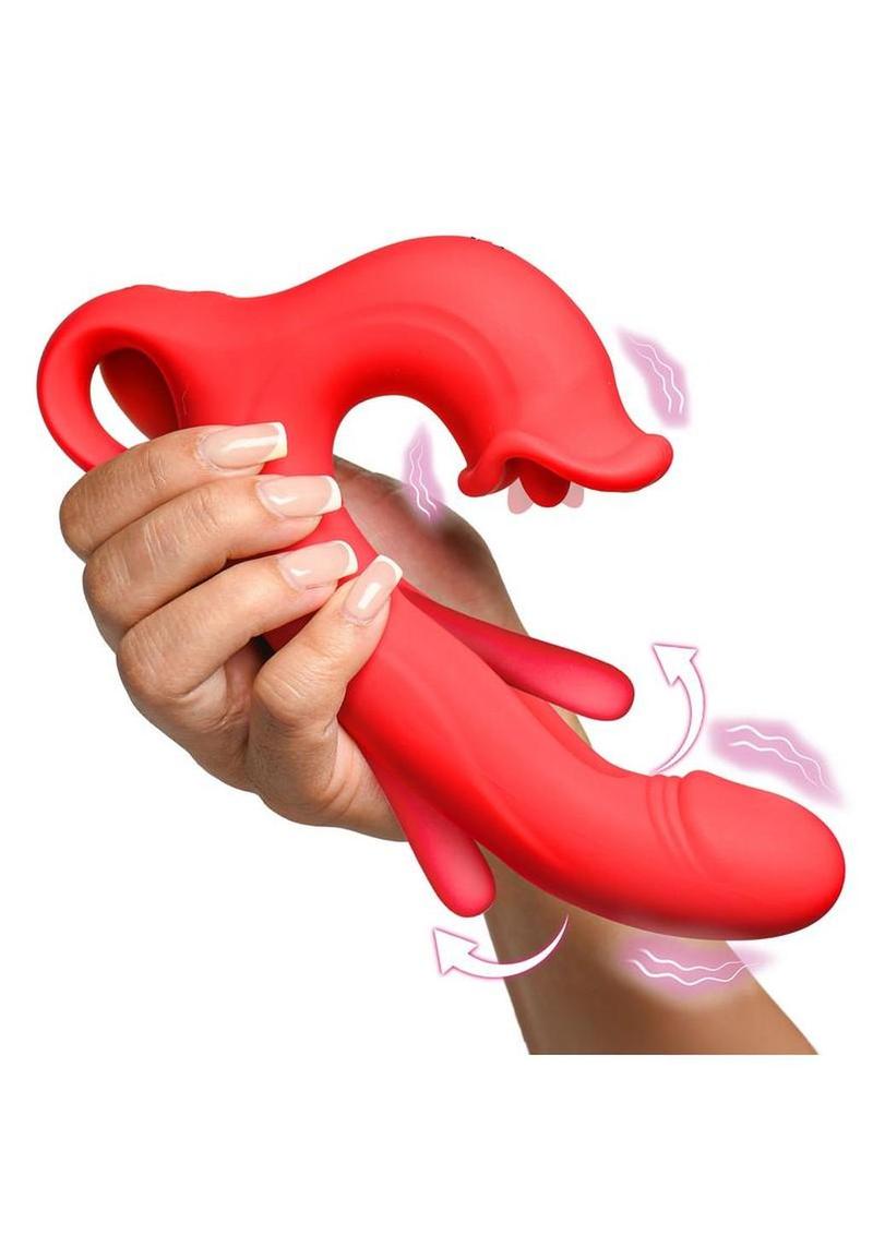 Flickers Kissing and Flicking Silicone Vibrator