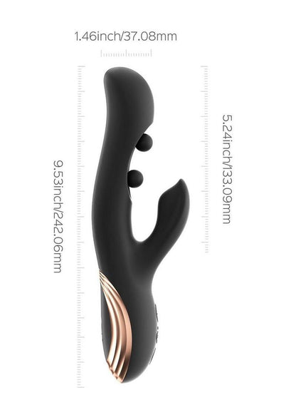Gem Pressure Sensing App-Controlled Twin Balls Rabbit Vibrator