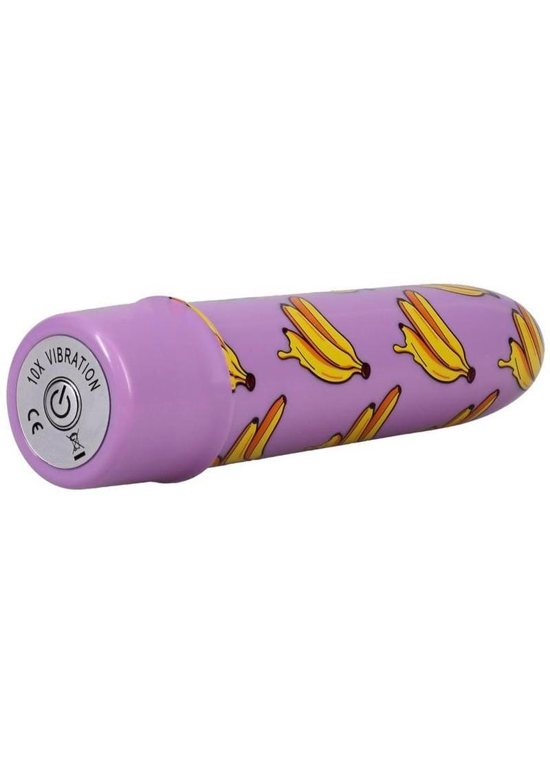 GoodHead Buzz Buddies Banana 5in Multi-Speed Vibe - Purple/Yellow