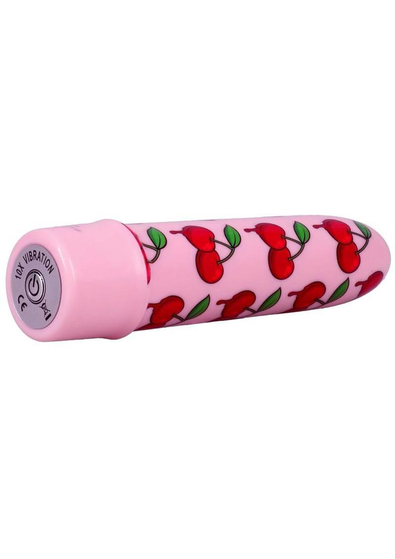 GoodHead Buzz Buddies Cherries 5in Multi-Speed Vibe - Pink/Red