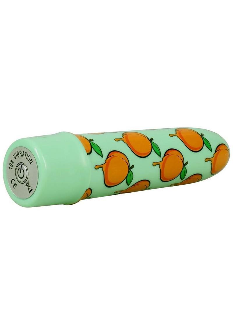 GoodHead Buzz Buddies Peaches 5in Multi-Speed Vibe - Green/Orange