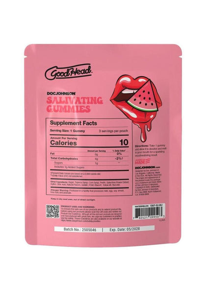 Goodhead Salivating Gummies (3pcs Per Pouch) - Watermelon - Bulk
