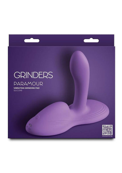 Grinders Paramour App Controlled Rechargeable Silicone Vibrating Dual Motor Pad - Purple