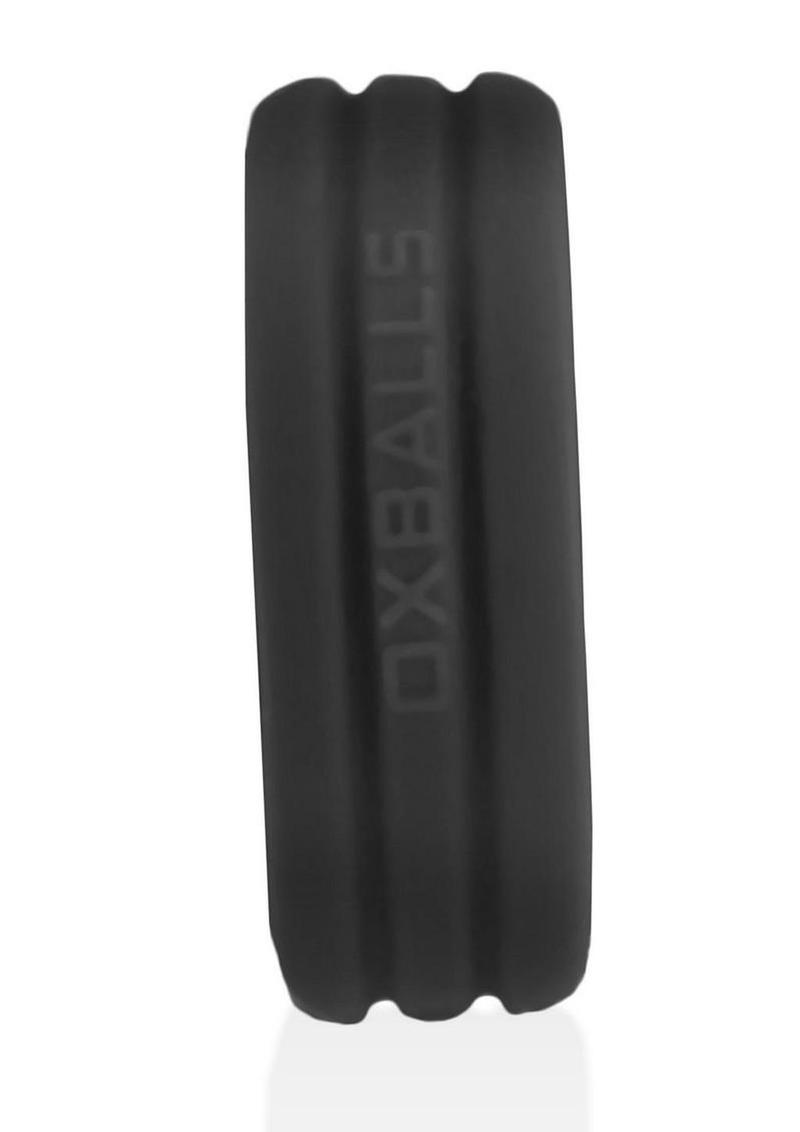 Hunkyjock Roto Grooved Gripper Ribbed Cockring - Black Fog