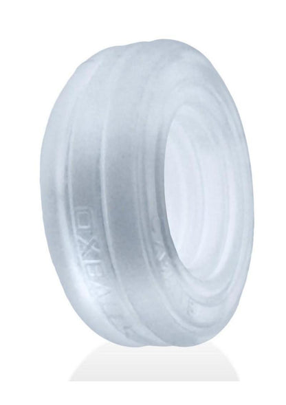 Hunkyjock Roto Grooved Gripper Ribbed Cockring - Clear Steam