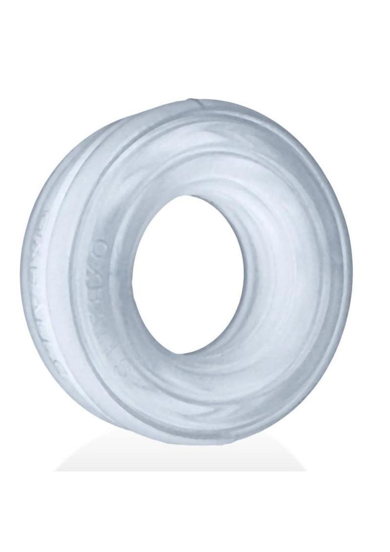 Hunkyjock Roto Grooved Gripper Ribbed Cockring - Clear Steam