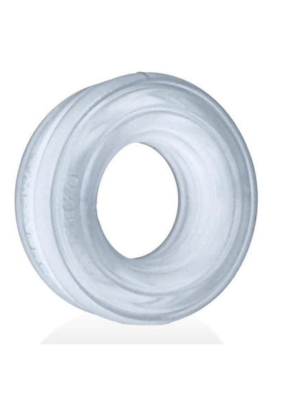 Hunkyjock Roto Grooved Gripper Ribbed Cockring - Clear Steam