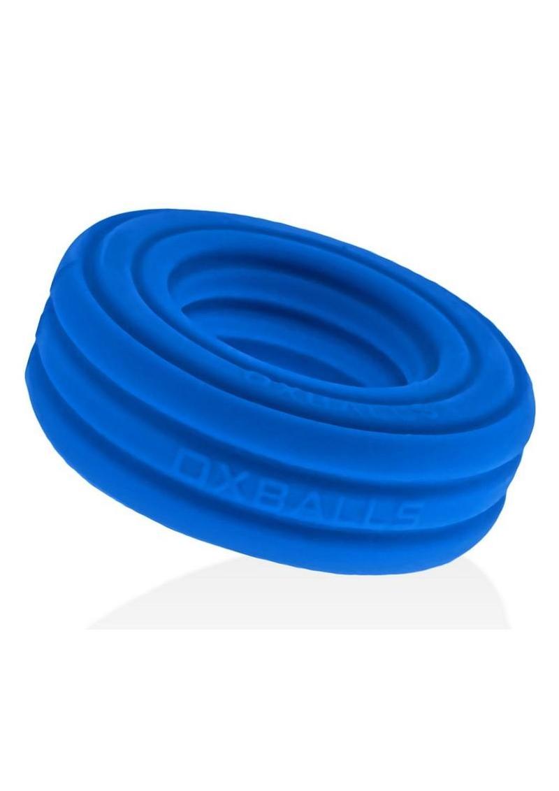 Hunkyjock Roto Grooved Gripper Ribbed Cockring - Teal Fizz