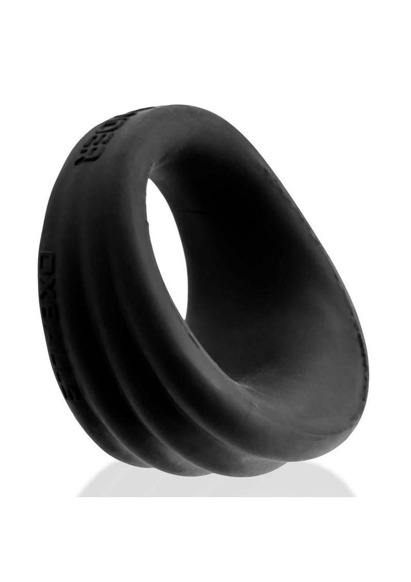 Hunkyjunk Expander Slimmer Scoop Style Silicone Cockring - Black Fog - Black