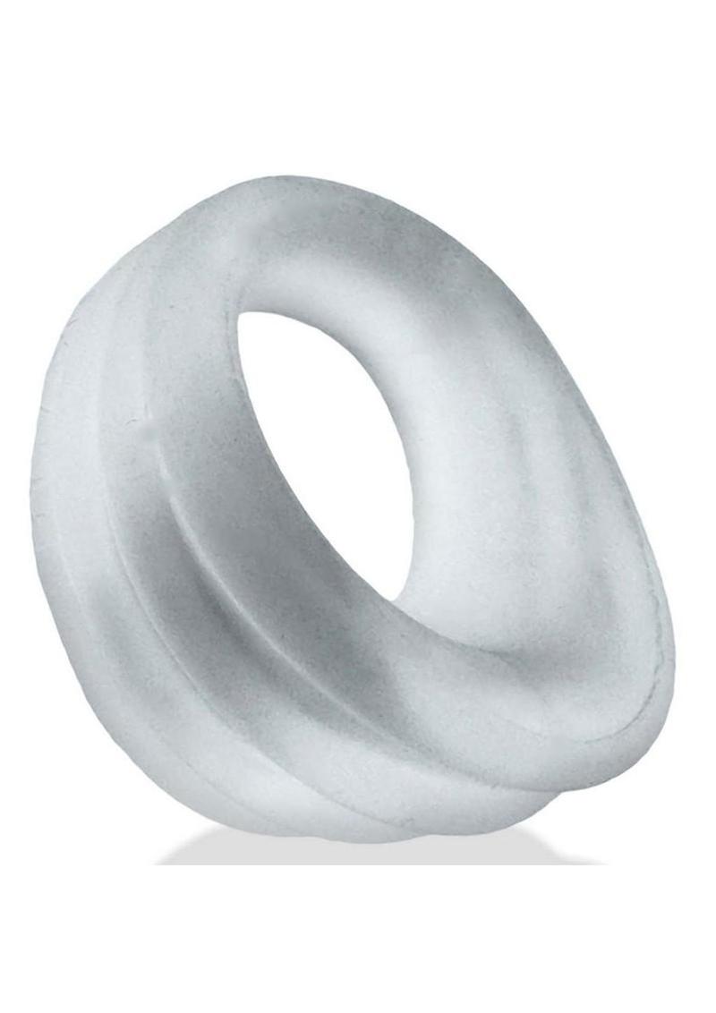 Hunkyjunk Expander Slimmer Scoop Style Silicone Cockring - Clear Steam - Clear