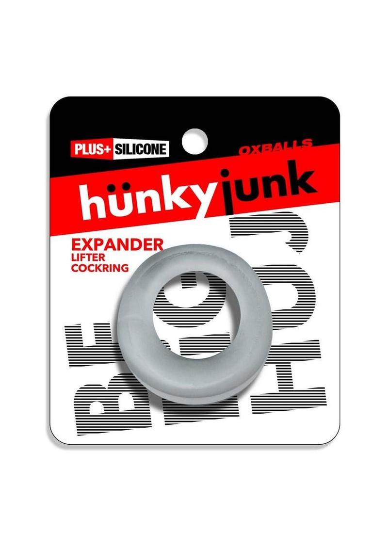 Hunkyjunk Expander Slimmer Scoop Style Silicone Cockring - Clear Steam - Clear