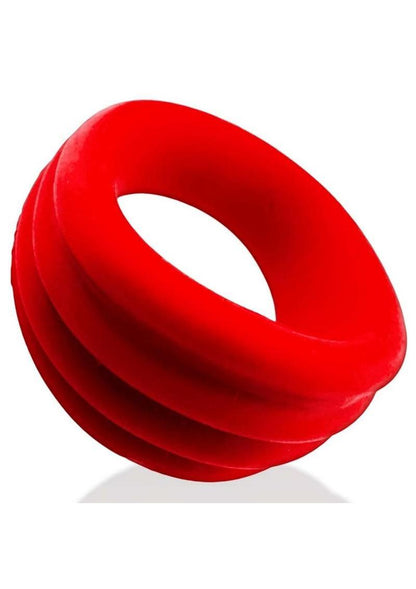 Hunkyjunk Expander Slimmer Scoop Style Silicone Cockring - Red Velvet
