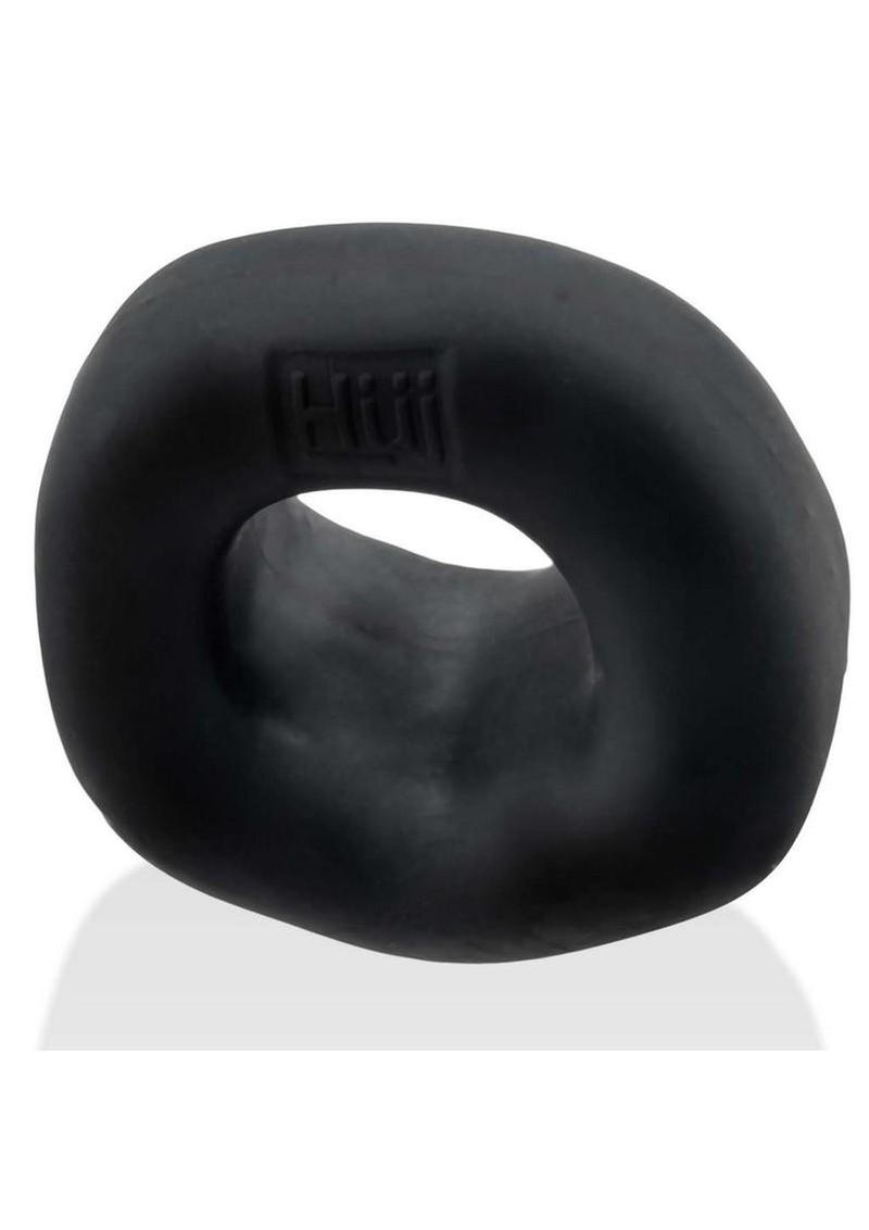 Hunkyjunk Fit Bulge Hung-Style Silicone Cockring - Black Fog