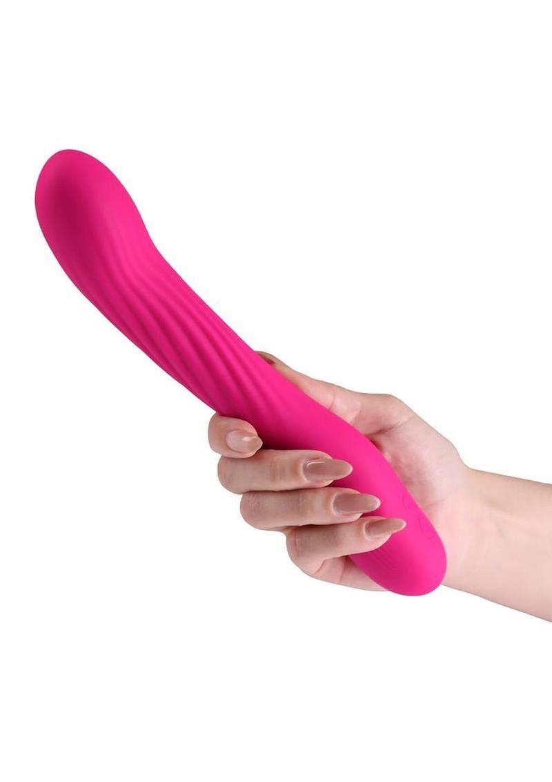 INYA Wiggle Stick Rechargeable Silicone Gyrating Vibrator 7.5in - Pink