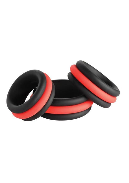 Jock Enhancers 2-In-1 Silicone Cock Ring (Set of 3)