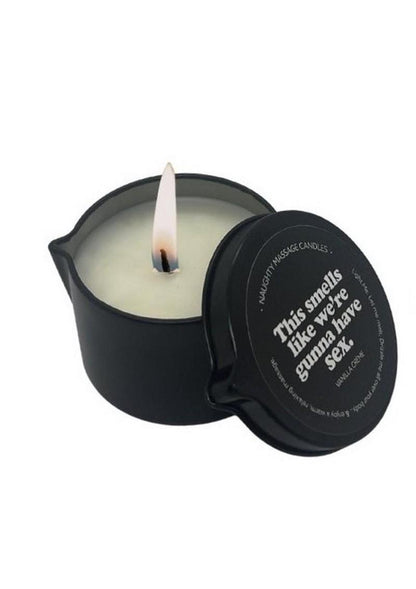 Kama Sutra Naughty Note This Smells Like We Gunna Have Sex 2oz Massage Candle with Pour Spout Tin